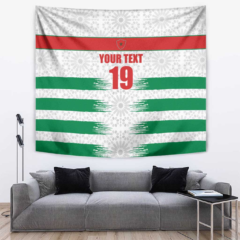Custom Morocco Football Tapestry Road To Football Glory - Wonder Print Shop