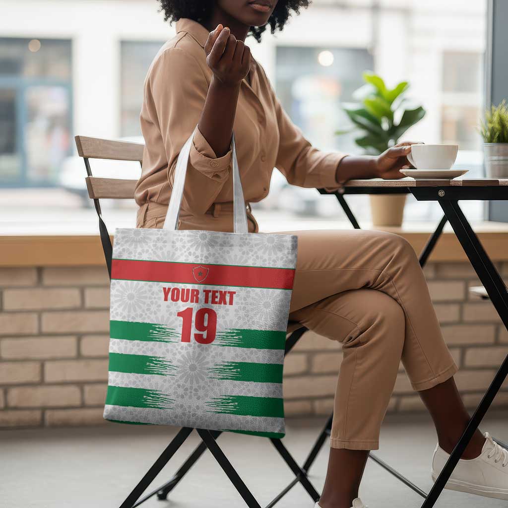 Custom Morocco Football Tote Bag Road To Football Glory - Wonder Print Shop