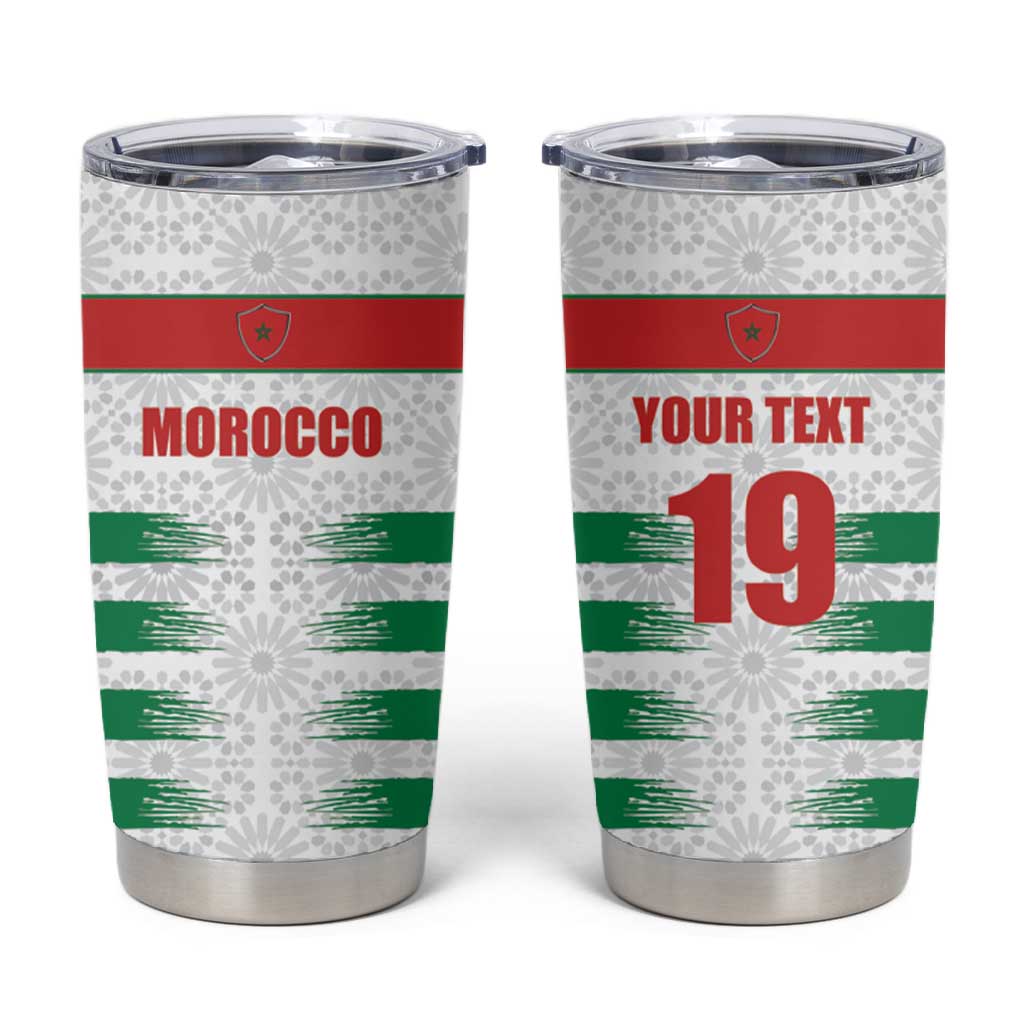 Custom Morocco Football Tumbler Cup Road To Football Glory - Wonder Print Shop