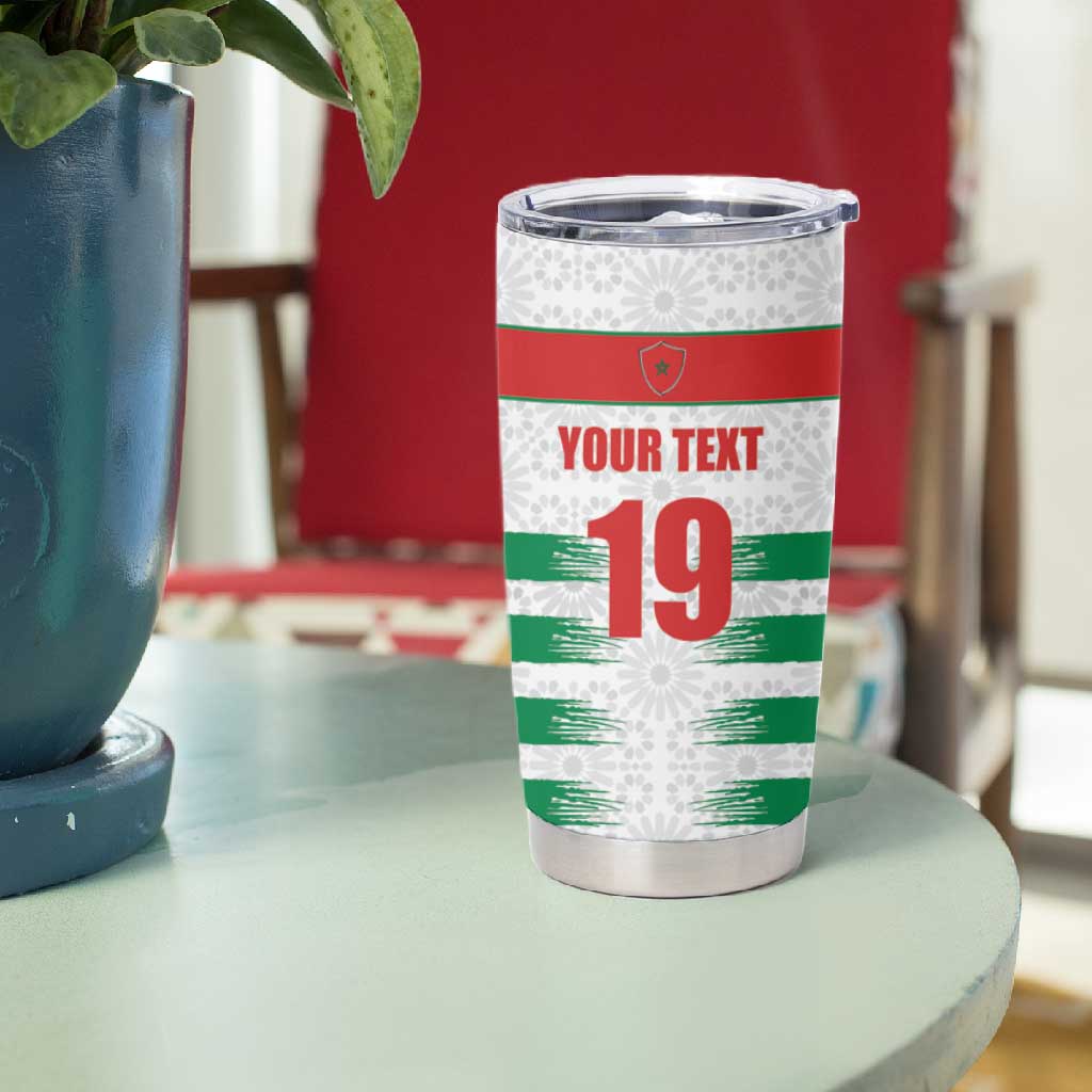 Custom Morocco Football Tumbler Cup Road To Football Glory - Wonder Print Shop