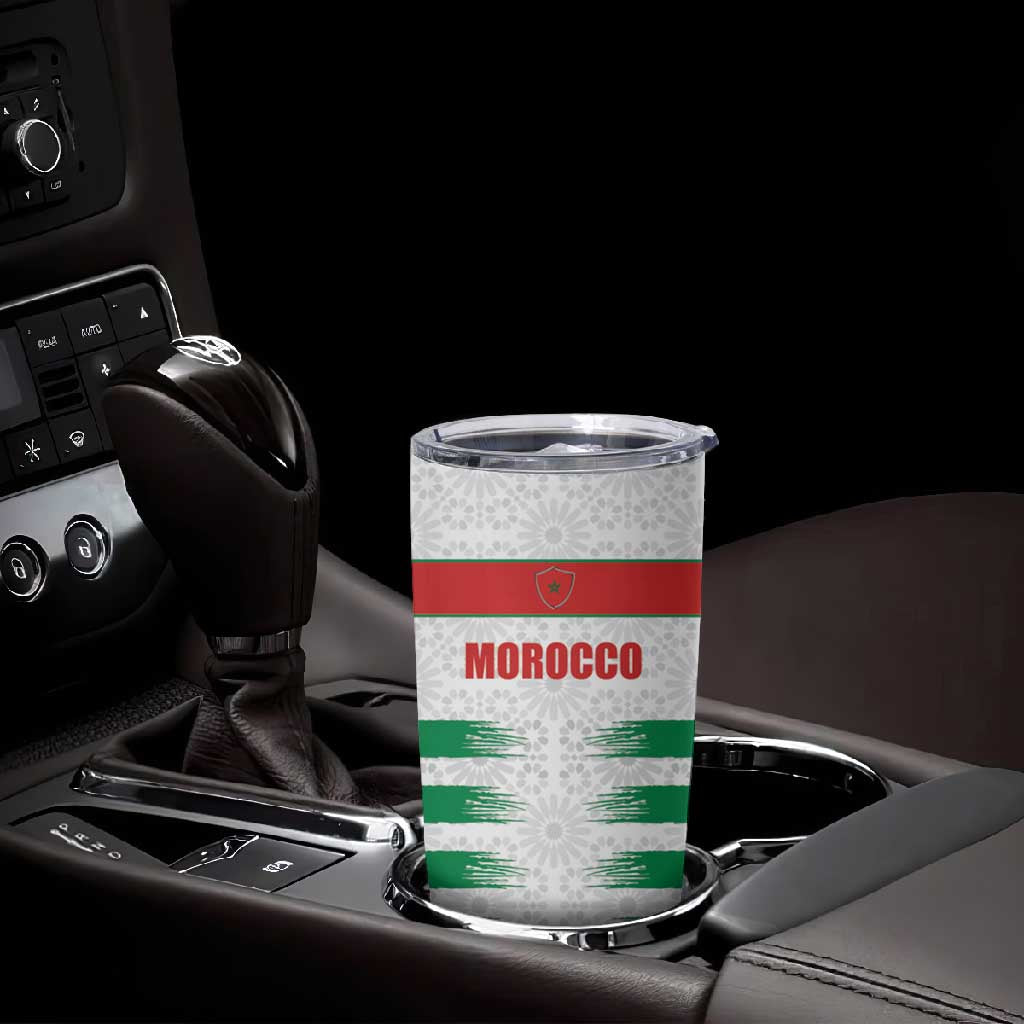 Custom Morocco Football Tumbler Cup Road To Football Glory - Wonder Print Shop
