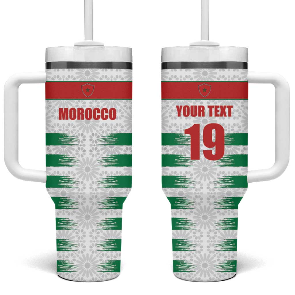 Custom Morocco Football Tumbler With Handle Road To Football Glory - Wonder Print Shop