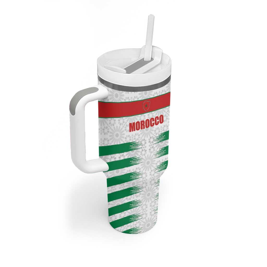 Custom Morocco Football Tumbler With Handle Road To Football Glory - Wonder Print Shop