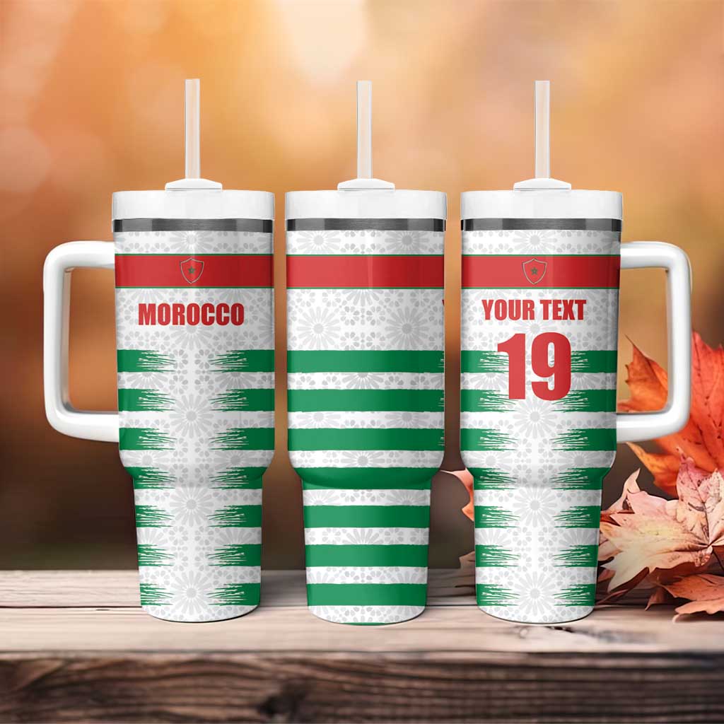 Custom Morocco Football Tumbler With Handle Road To Football Glory - Wonder Print Shop