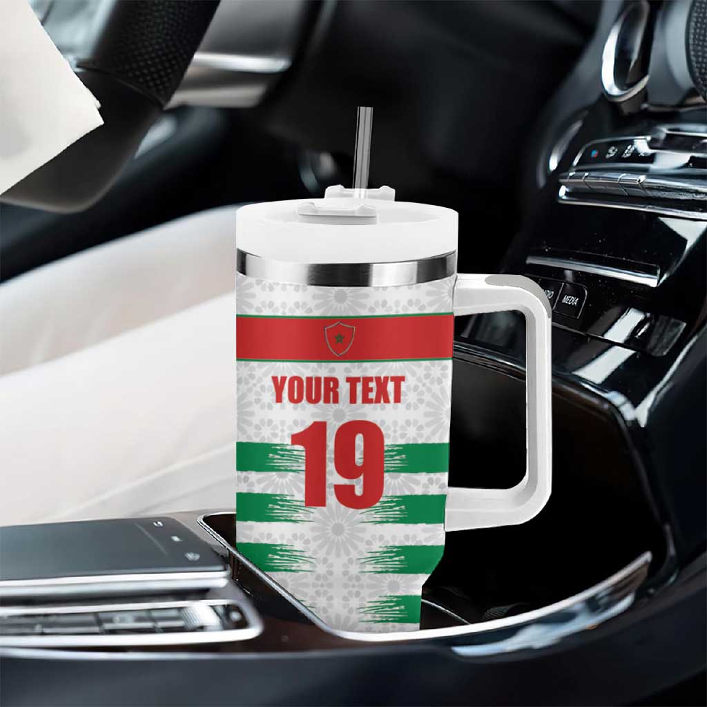 Custom Morocco Football Tumbler With Handle Road To Football Glory - Wonder Print Shop