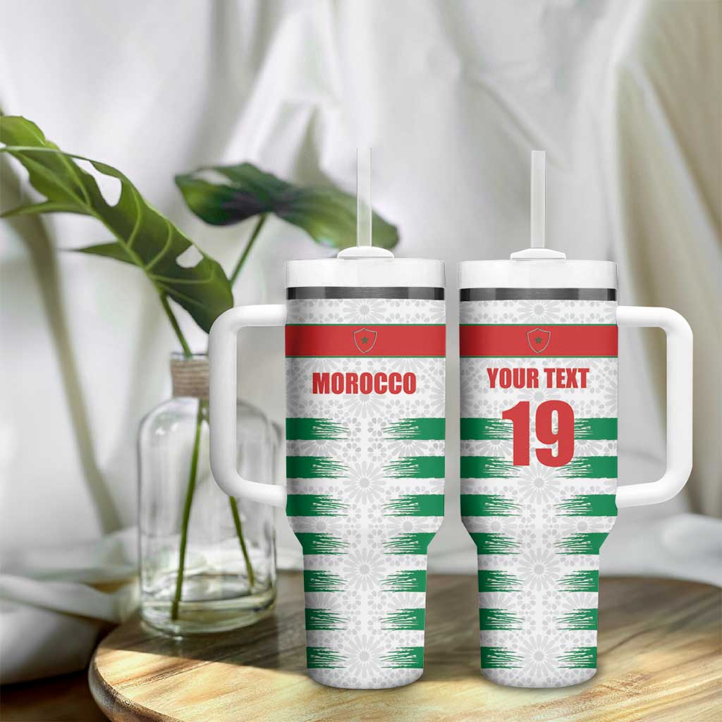 Custom Morocco Football Tumbler With Handle Road To Football Glory - Wonder Print Shop