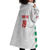 Custom Morocco Football Wearable Blanket Hoodie Road To Football Glory - Wonder Print Shop