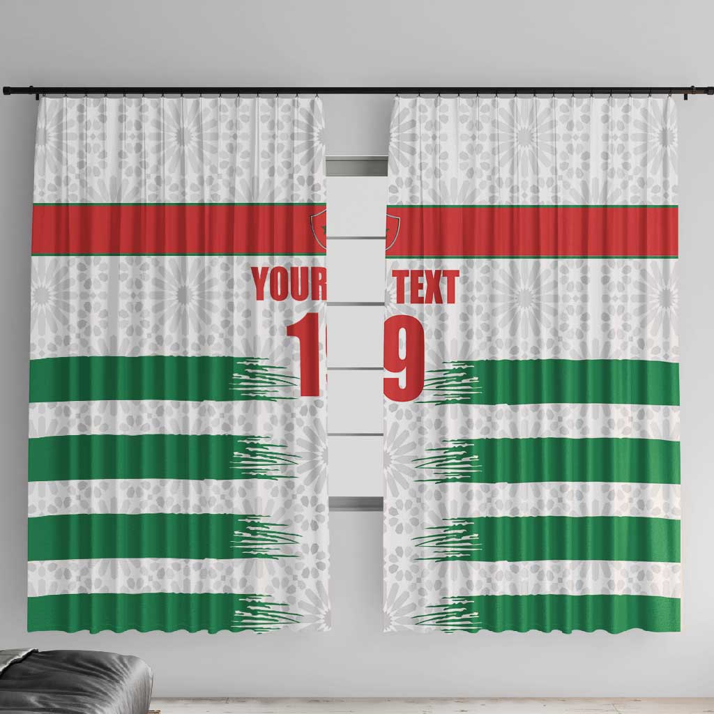 Custom Morocco Football Window Curtain Road To Football Glory - Wonder Print Shop