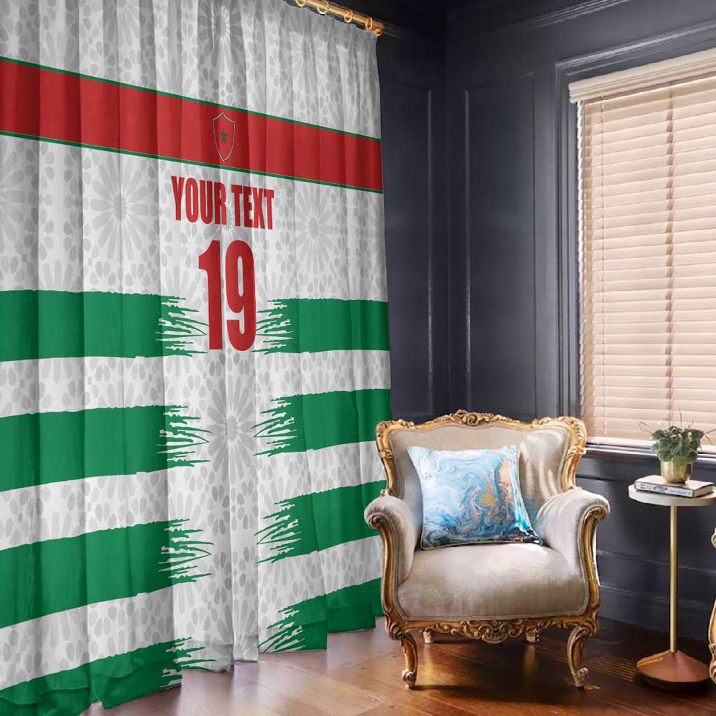 Custom Morocco Football Window Curtain Road To Football Glory - Wonder Print Shop
