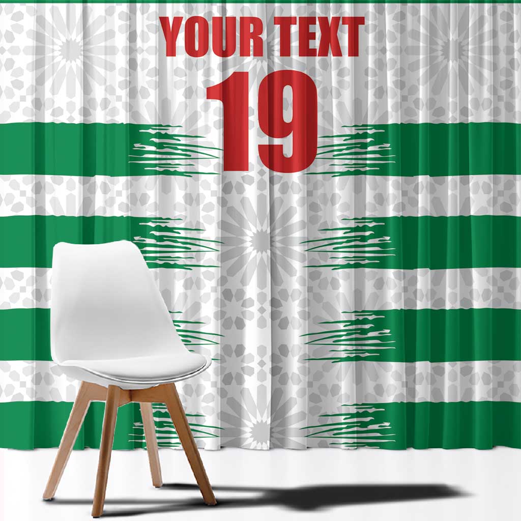 Custom Morocco Football Window Curtain Road To Football Glory - Wonder Print Shop