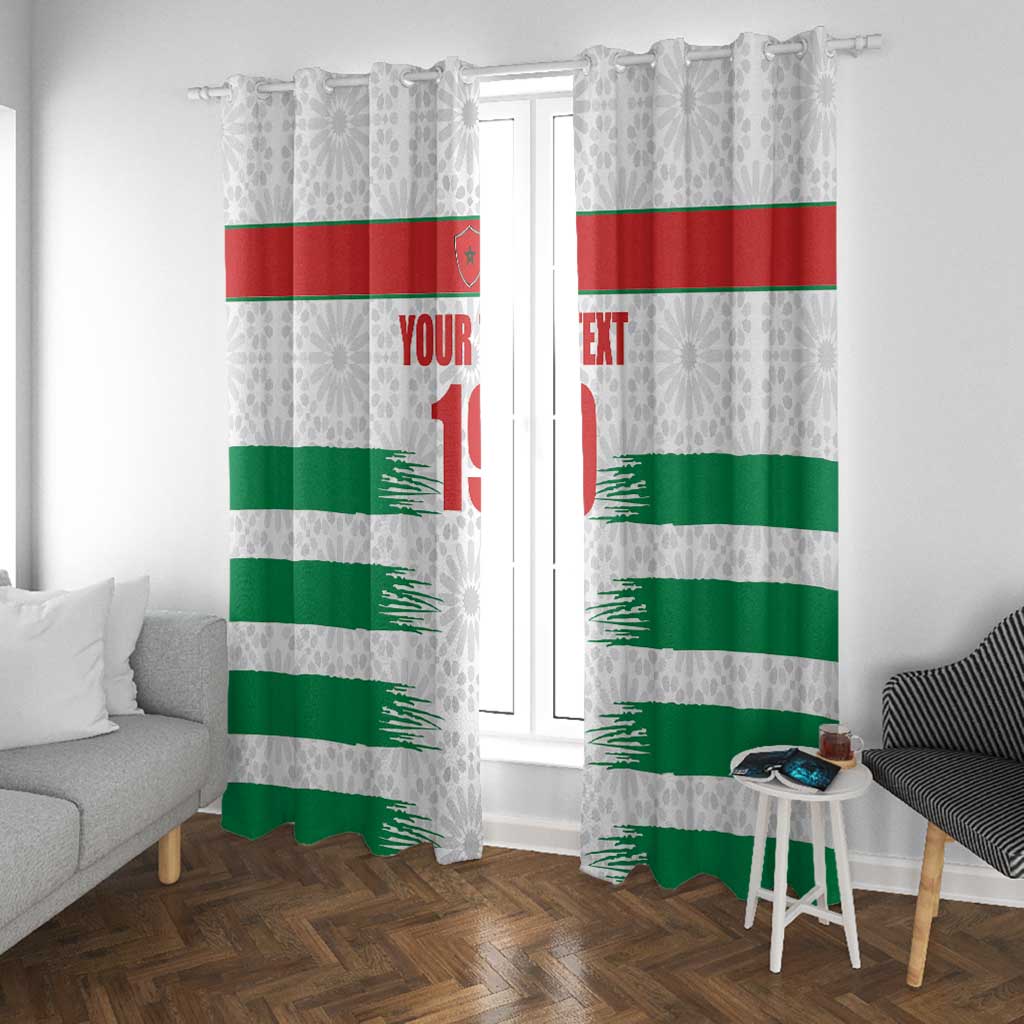 Custom Morocco Football Window Curtain Road To Football Glory - Wonder Print Shop