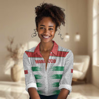 Custom Morocco Football Women Casual Shirt Road To Football Glory - Wonder Print Shop