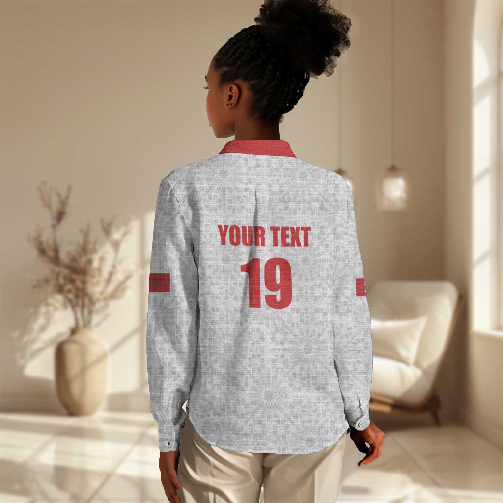 Custom Morocco Football Women Casual Shirt Road To Football Glory - Wonder Print Shop