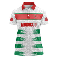 Custom Morocco Football Women Polo Shirt Road To Football Glory LT19