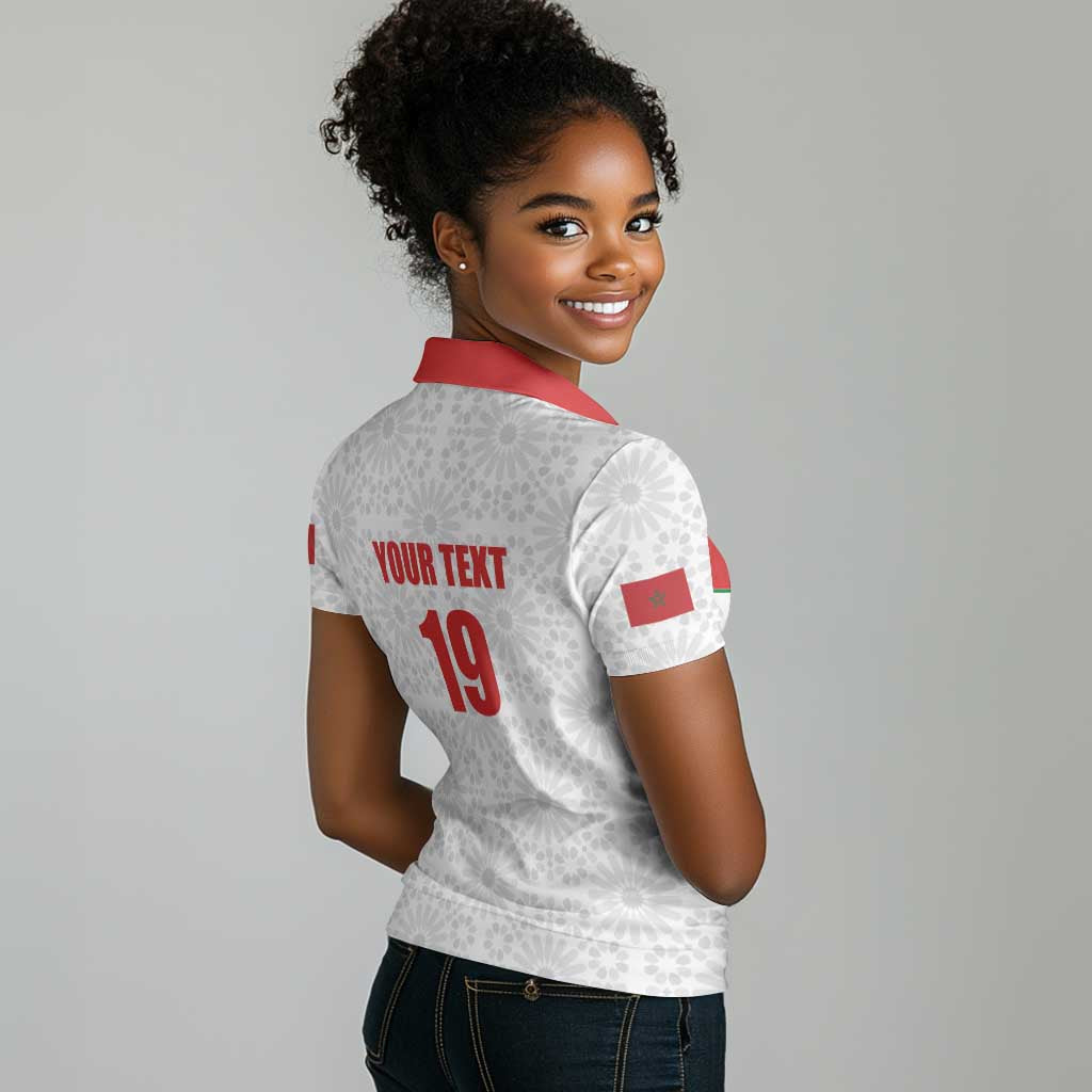 Custom Morocco Football Women Polo Shirt Road To Football Glory LT19
