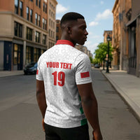 Custom Morocco Football Zipper Polo Shirt Road To Football Glory - Wonder Print Shop