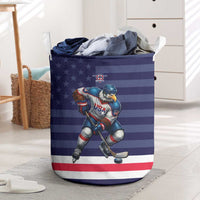 USA Ice Hockey Laundry Basket United States Eagle Mascot Style