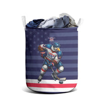 USA Ice Hockey Laundry Basket United States Eagle Mascot Style