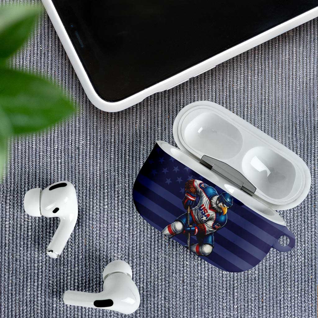 USA Ice Hockey AirPods Case United States Eagle Mascot Style