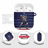 USA Ice Hockey AirPods Case United States Eagle Mascot Style