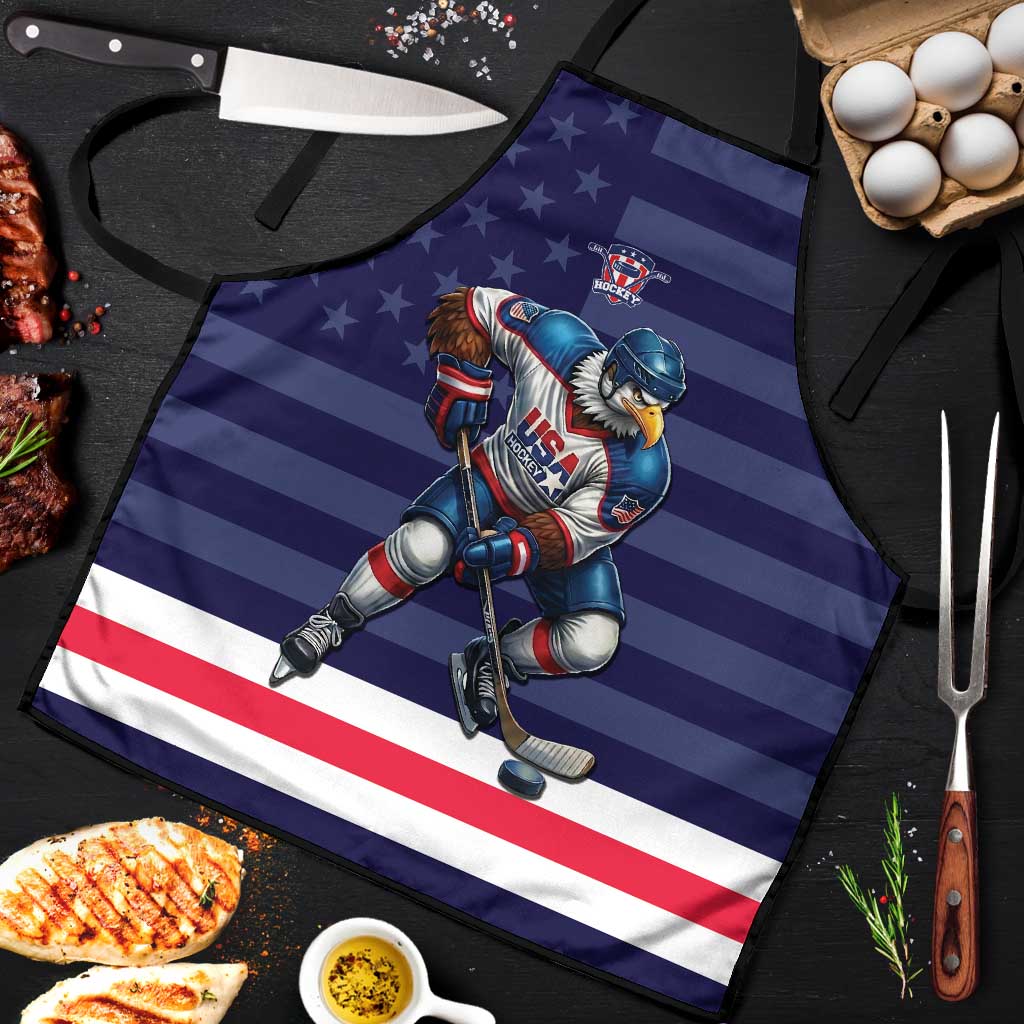 USA Ice Hockey Apron United States Eagle Mascot Style