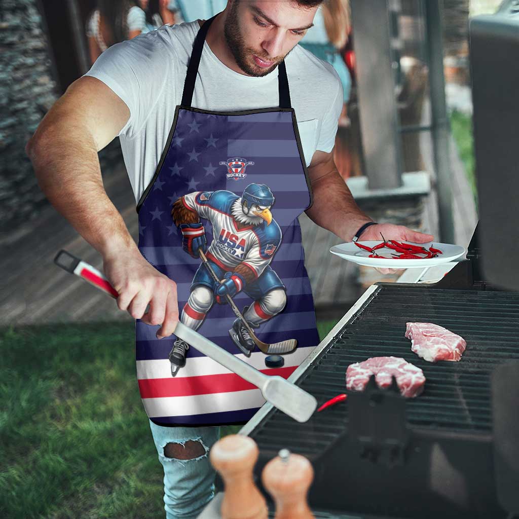USA Ice Hockey Apron United States Eagle Mascot Style