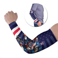 Custom USA Ice Hockey Arm Sleeves United States Eagle Mascot Style