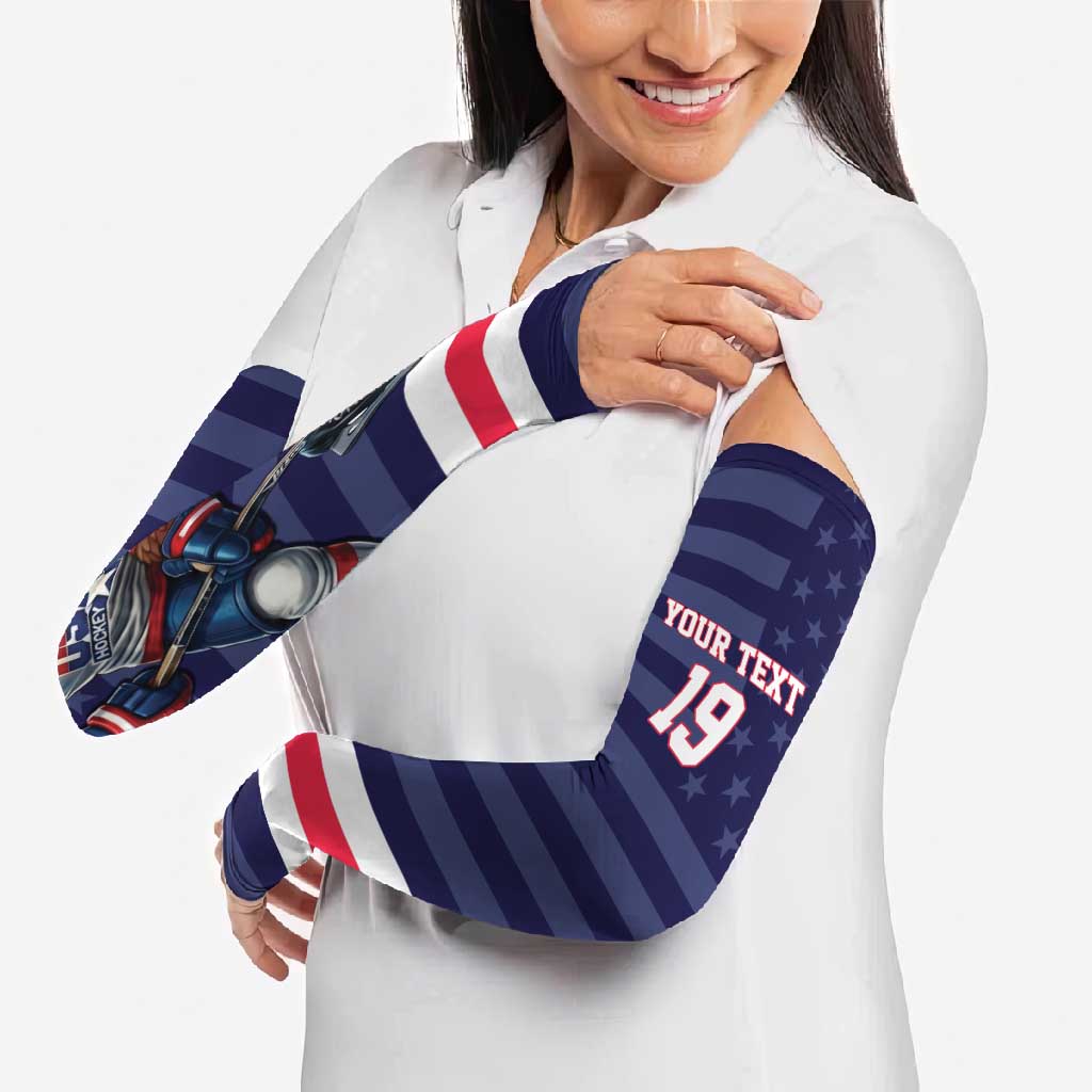 Custom USA Ice Hockey Arm Sleeves United States Eagle Mascot Style