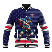 Custom USA Ice Hockey Baseball Jacket United States Eagle Mascot Style