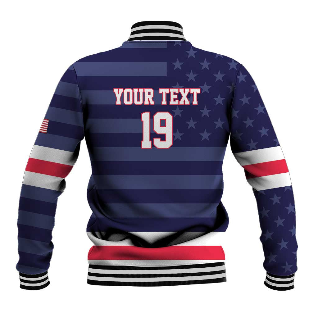 Custom USA Ice Hockey Baseball Jacket United States Eagle Mascot Style