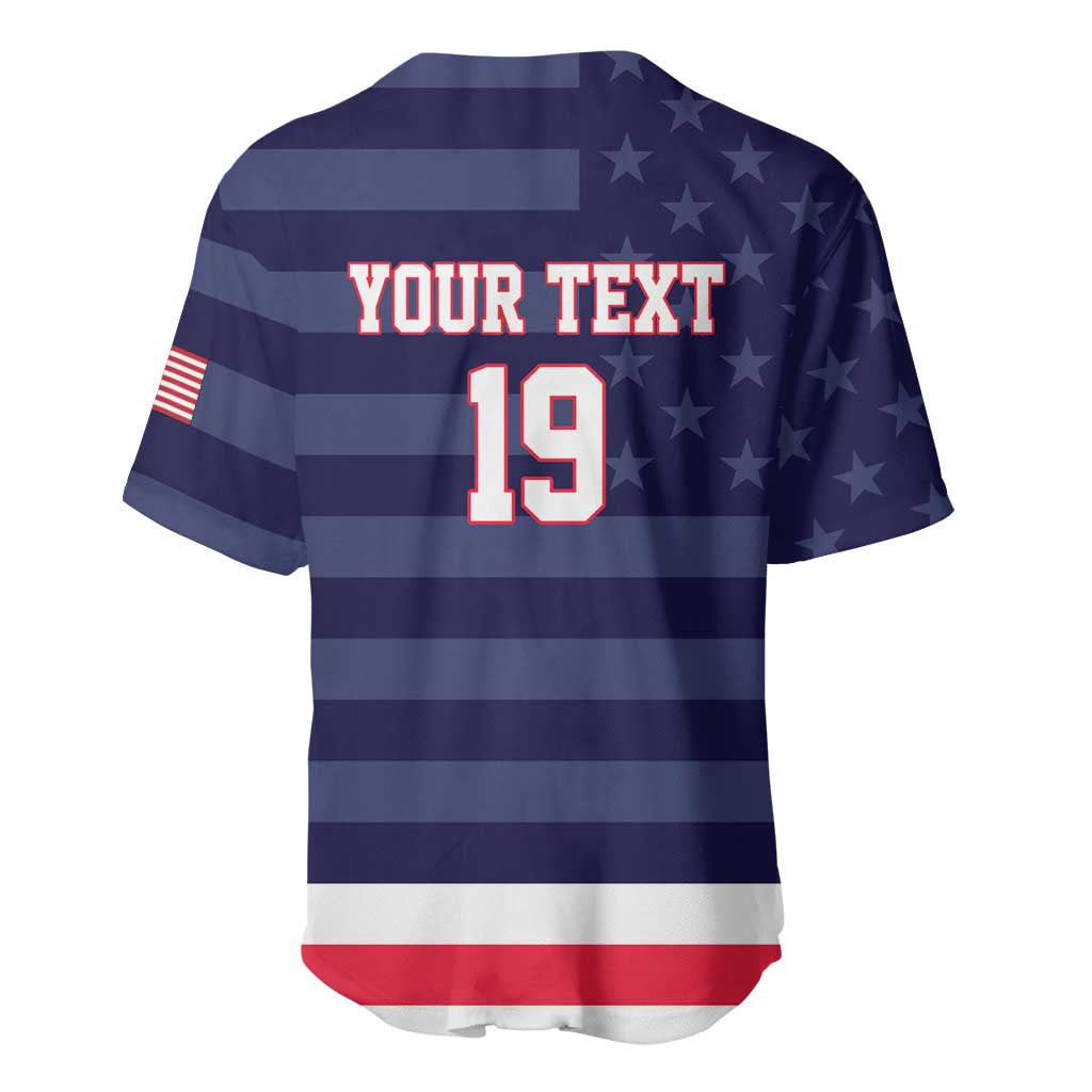 Custom USA Ice Hockey Baseball Jersey United States Eagle Mascot Style