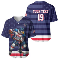 Custom USA Ice Hockey Baseball Jersey United States Eagle Mascot Style
