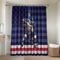 USA Ice Hockey Bathroom Set United States Eagle Mascot Style