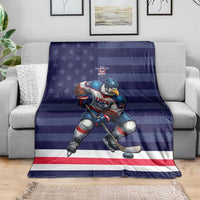 USA Ice Hockey Blanket United States Eagle Mascot Style