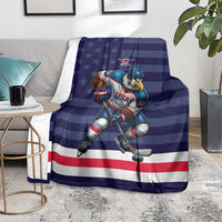 USA Ice Hockey Blanket United States Eagle Mascot Style