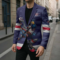 Custom USA Ice Hockey Blazer United States Eagle Mascot Style