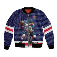 Custom USA Ice Hockey Bomber Jacket United States Eagle Mascot Style