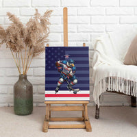 USA Ice Hockey Canvas Wall Art United States Eagle Mascot Style
