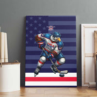 USA Ice Hockey Canvas Wall Art United States Eagle Mascot Style
