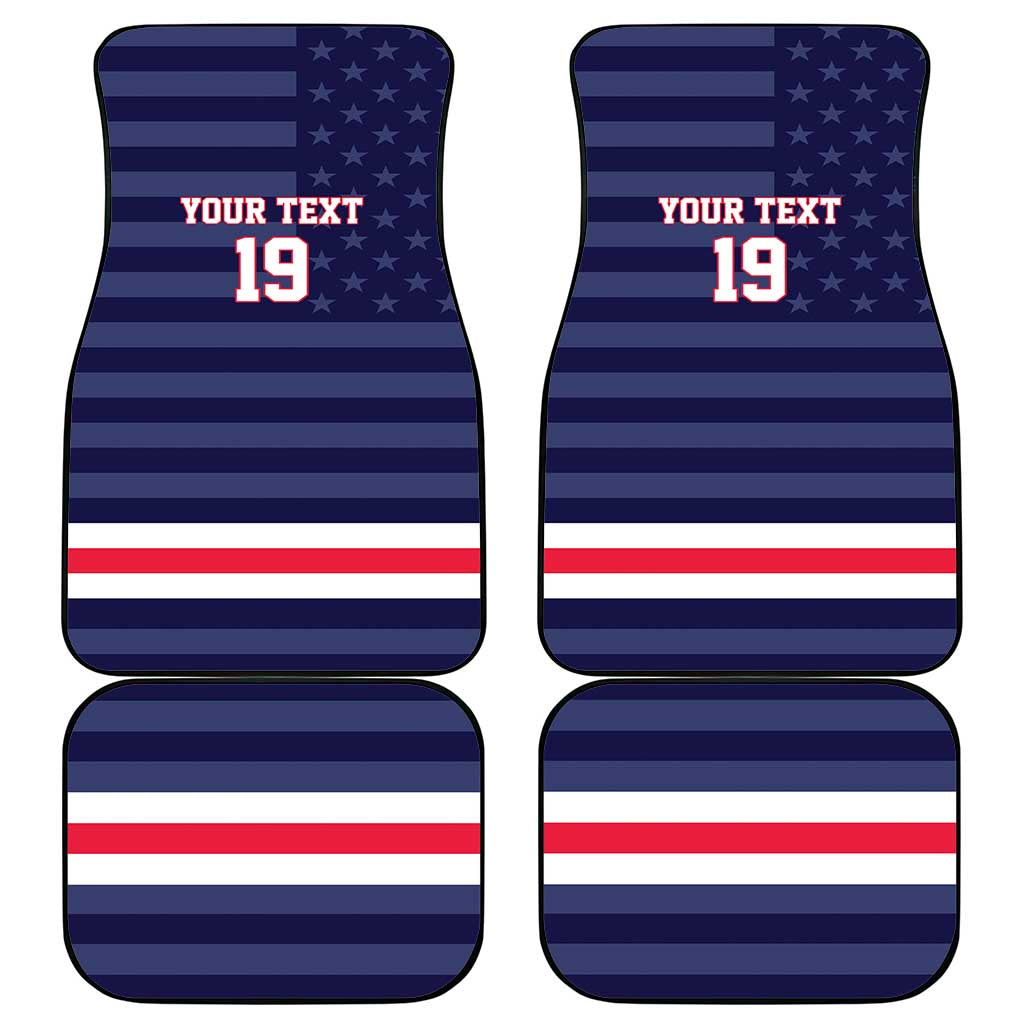 Custom USA Ice Hockey Car Mats United States Eagle Mascot Style