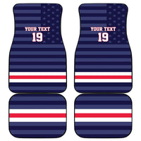 Custom USA Ice Hockey Car Mats United States Eagle Mascot Style
