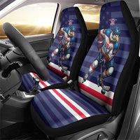 USA Ice Hockey Car Seat Cover United States Eagle Mascot Style