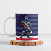 Custom USA Ice Hockey Ceramic Mug United States Eagle Mascot Style