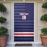 Custom USA Ice Hockey Door Cover United States Eagle Mascot Style