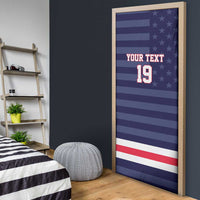 Custom USA Ice Hockey Door Cover United States Eagle Mascot Style