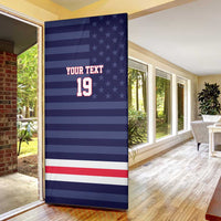Custom USA Ice Hockey Door Cover United States Eagle Mascot Style