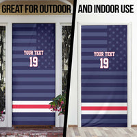 Custom USA Ice Hockey Door Cover United States Eagle Mascot Style