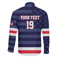 Custom USA Ice Hockey Family Matching Tank Maxi Dress and Hawaiian Shirt United States Eagle Mascot Style