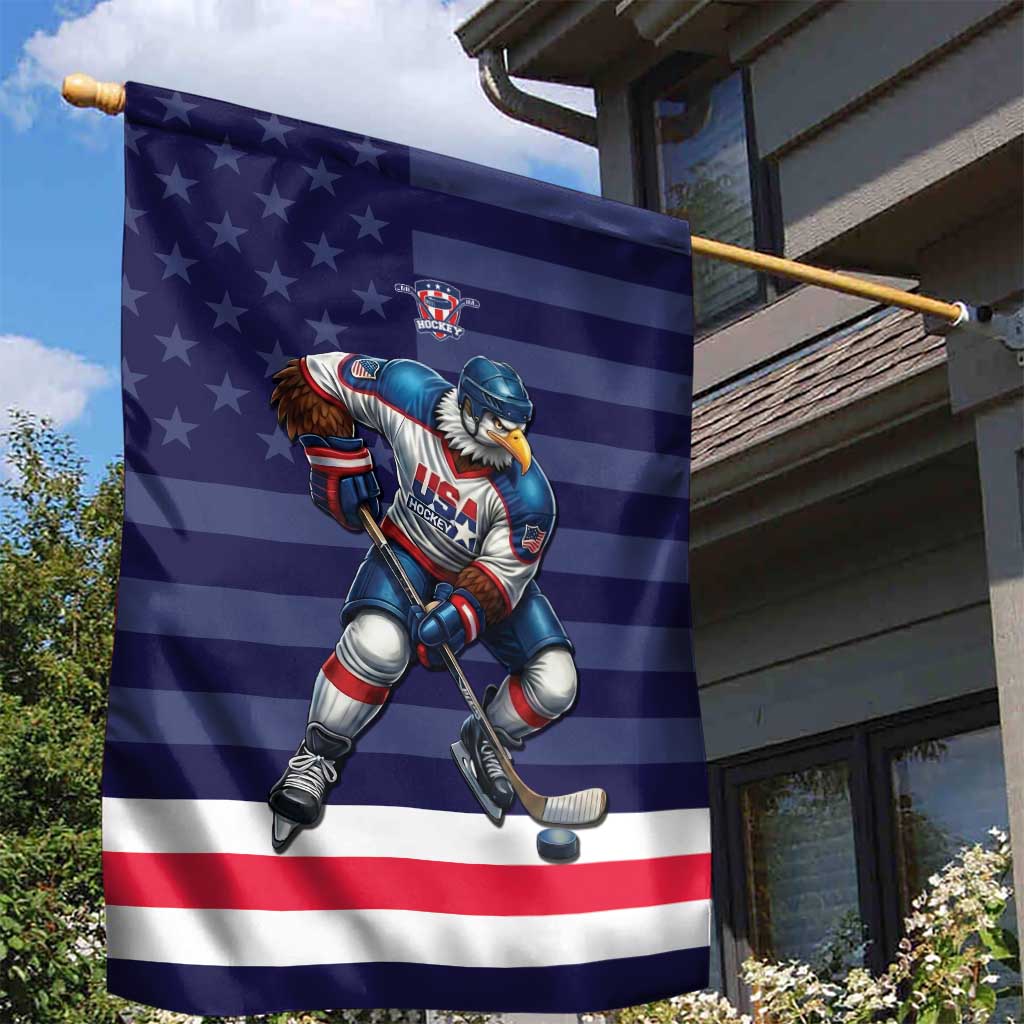 USA Ice Hockey Garden Flag United States Eagle Mascot Style