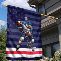 USA Ice Hockey Garden Flag United States Eagle Mascot Style
